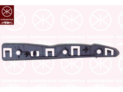 tartó, lökhárító, Muanyag, bal elso, külso rész