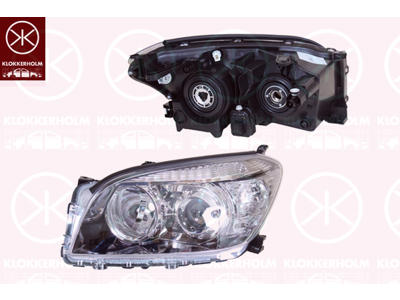 Headlight, HB3, H11, with motor for headlamp levelling, Right, Illuminance [lx]: 12.5, Housing Colour: black
