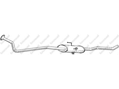 Centre Muffler, See accessories list for additionally required parts:  