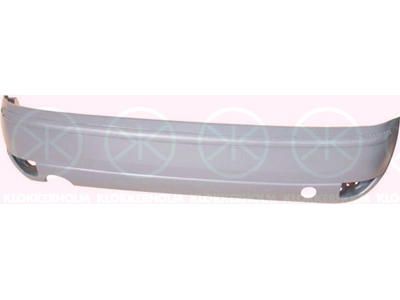 Bumper, Partial primed, Rear, with trim strip