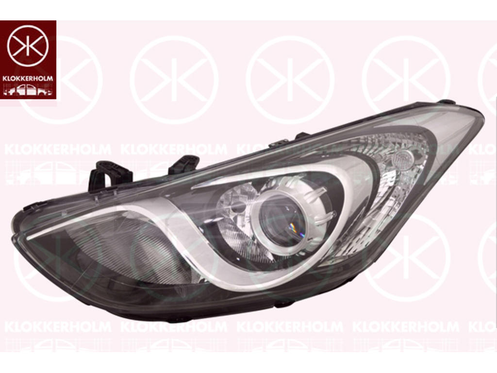 Headlight, Left, H7/H7/H7, with dynamic bending light, with motor for headlamp levelling