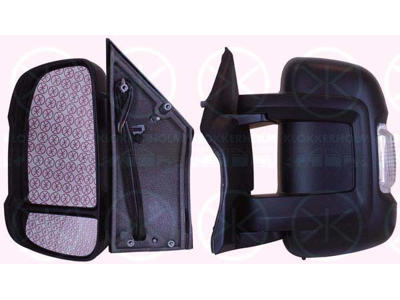 Exterior Mirror, Left, for electric mirror adjustment, Short mirror arm, Length [cm]: 8, Number of pins: 8, Number of pins: 2, Heatable, with thermo sensor, with indicator, W16W, Convex