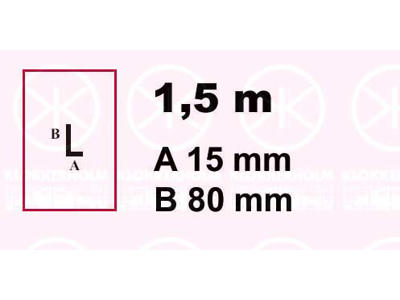 Profilpanel, L-profil, Højde [mm]: 80, Længde [mm]: 1500, Bredde [mm]: 15, Pladetykkelse [mm]: 1.25