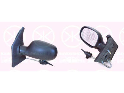 Exterior Mirror, Control: cable pull, Aspherical, Left
