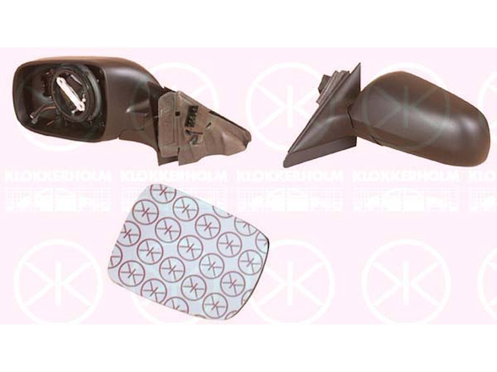 Exterior Mirror, for electric mirror adjustment, Convex, Heatable, blue, Right