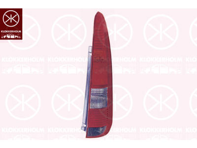 hátsólámpa, tolatólámpával, Lámpatartó nélkül, jobb, Irányjelzo színe: fehér