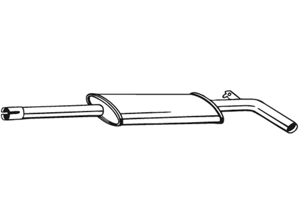 Centre Muffler, See accessories list for additionally required parts:  