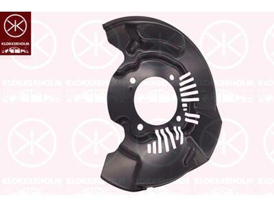 Dekplaat, remschijf, Vooras links, voor ESP, Aantal boringen: 4, voor remschijfdiameter [mm]: 319, Diameter 1/2 [mm]: 355/100