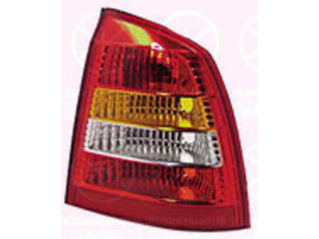 Tail Light Assembly, without bulb holder, Right, Indicator Colour: yellow