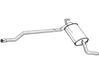 Rear Muffler, See accessories list for additionally required parts:  