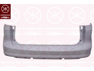 Bumper, w/primer, Rear, with holes for trim/protective strip