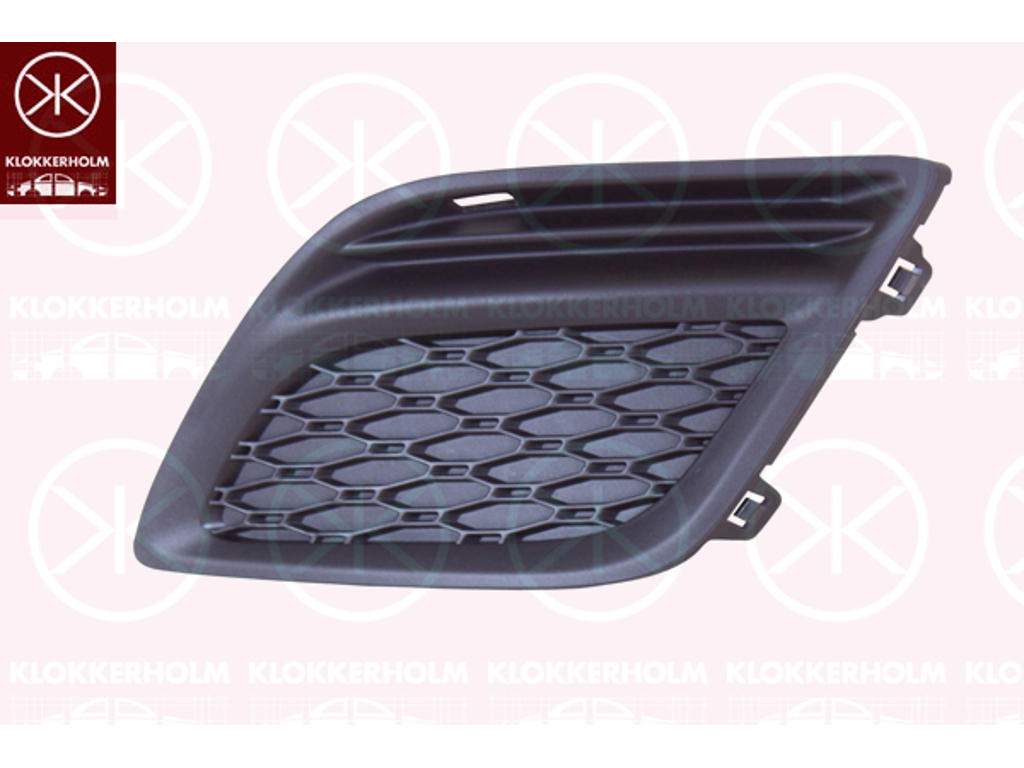 Ventilation Grilles, bumper, Left Front, without hole(s) for fog lights, dark grey
