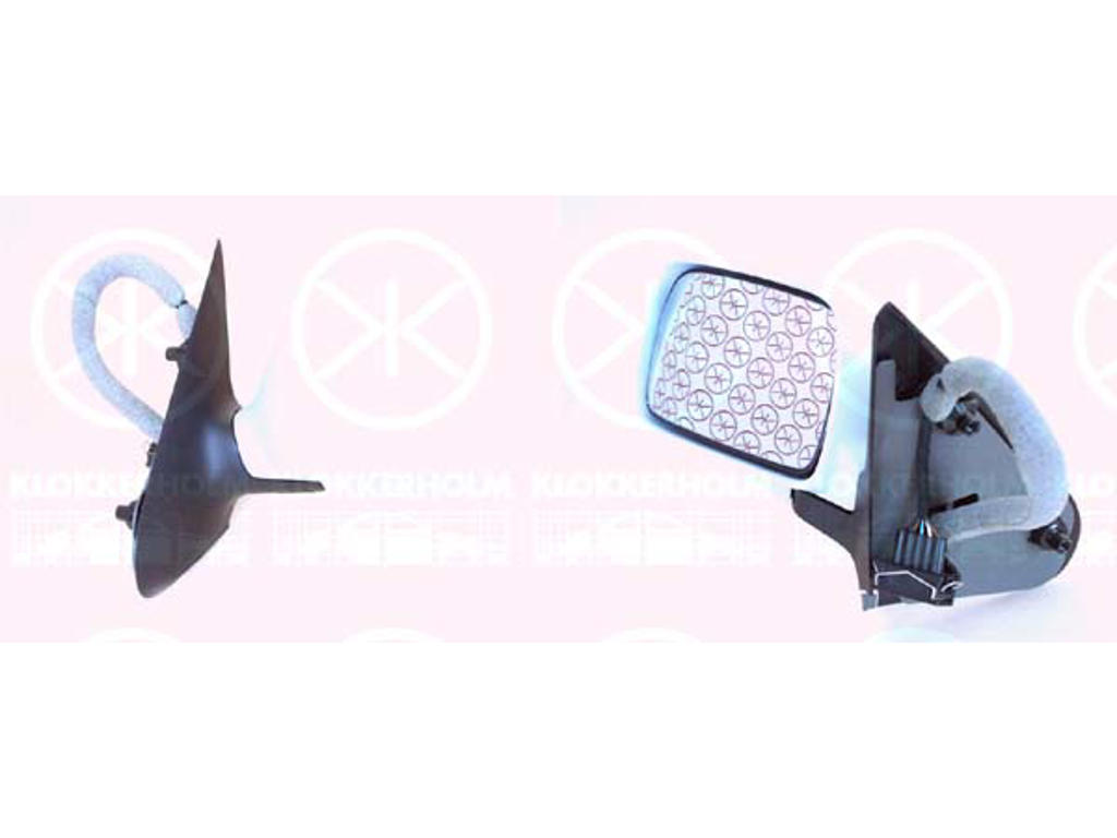 Exterior Mirror, w/primer, for electric mirror adjustment, Aspherical, Heatable, Left