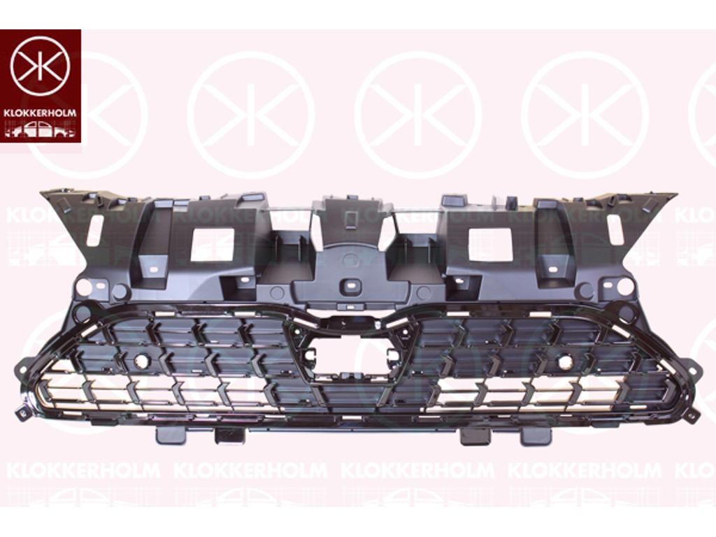 Ventilation Grille, bumper, Front, black, with hole(s) for park distance control