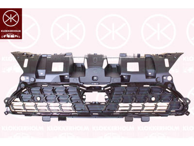 Ventilation Grille, bumper, Front, black, with hole(s) for park distance control