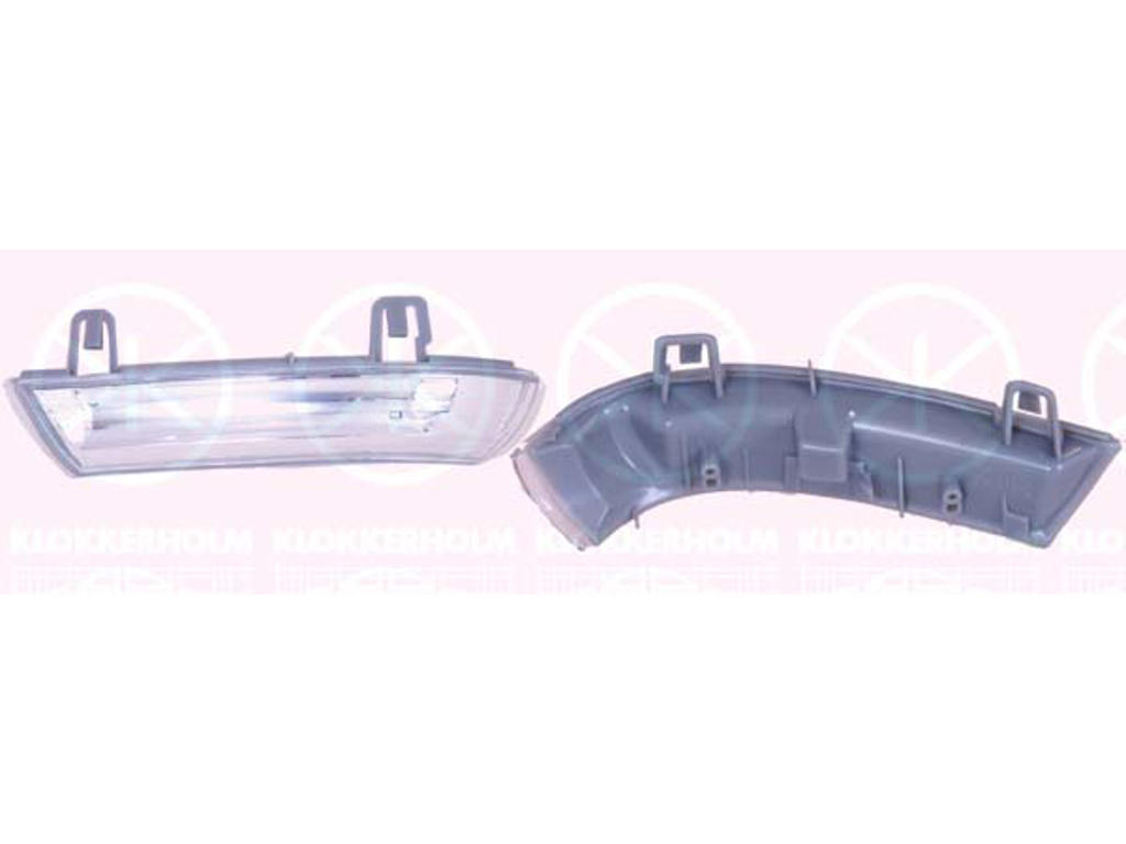 Blinker, Vänster, Backspegel, sidoinstallation, LED, vit