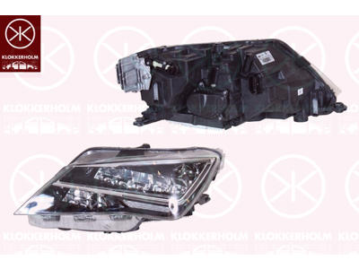 Headlight, Left, Illuminance [lx]: 20, LED, with motor for headlamp levelling, Valeo