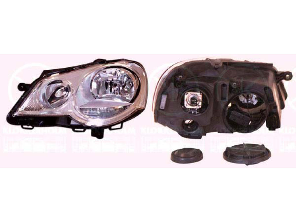 Headlight, H7/H1, with motor for headlamp levelling, Hella, Left, Illuminance [lx]: 12.5