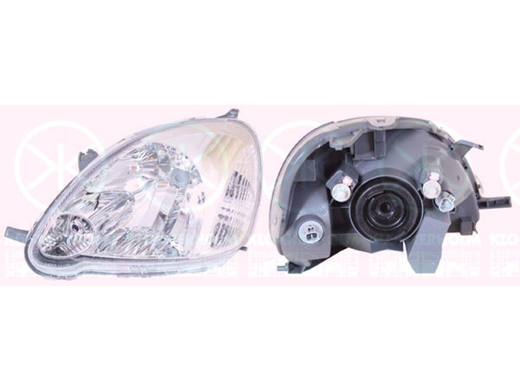 Headlight, Ichikoh, H4, with motor for headlamp levelling, Left, Indicator Colour: white, Illuminance [lx]: 17.5