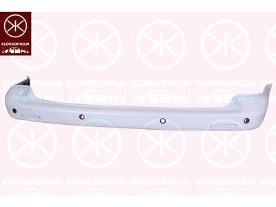 Bumper, w/primer, Rear, with hole(s) for park distance control