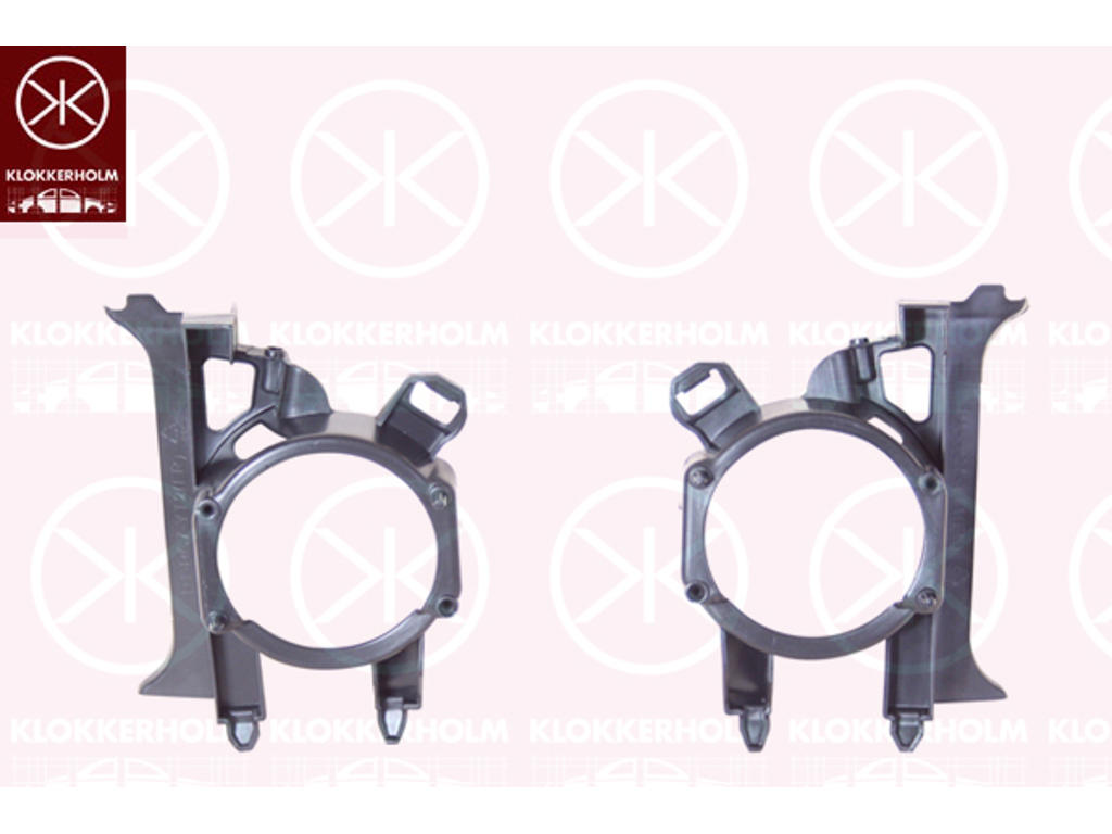 Housing, front fog light, Set, Front