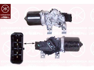 Vindrutetorkarmotor, Fram, VALEO, Spänning [V]: 12