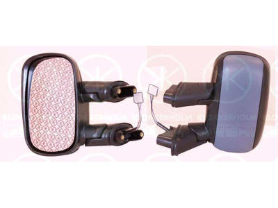 Exterior Mirror, w/primer, for electric mirror adjustment, Convex, Heatable, Right