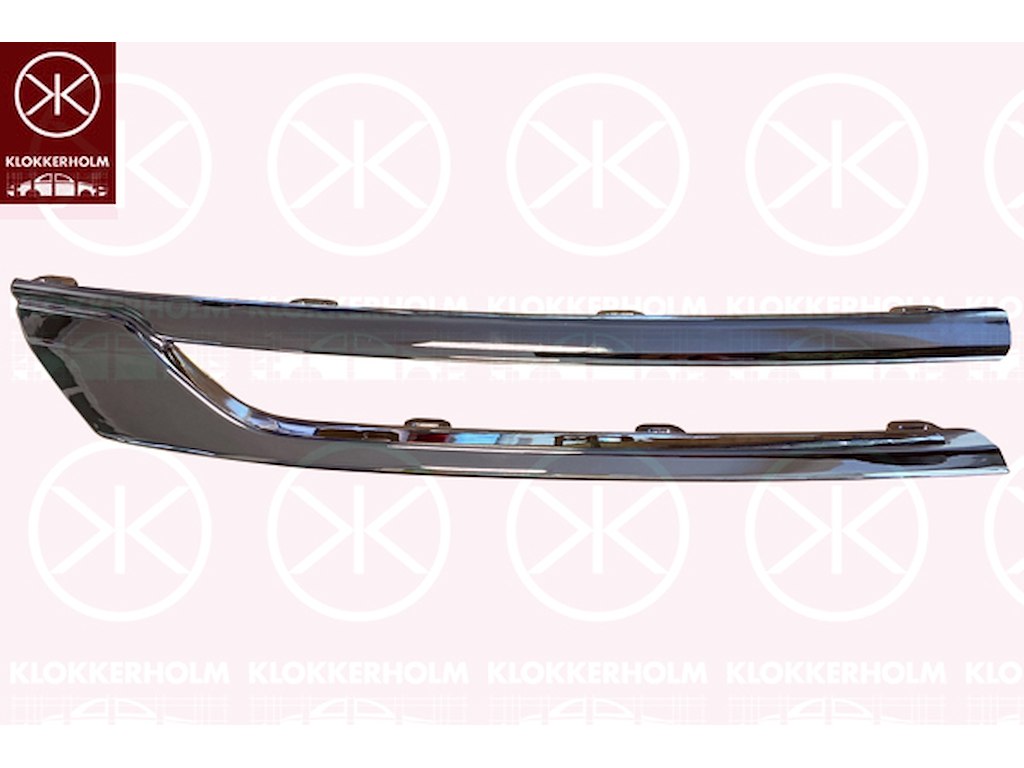 Trim/Protection Strip, radiator grille, Right, chrome