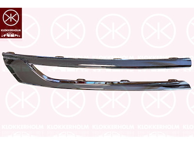 Trim/Protection Strip, radiator grille, Right, chrome