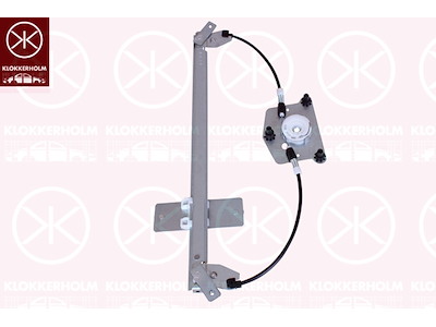Window Regulator, 4-dr, without electric motor, Electric, Left Rear