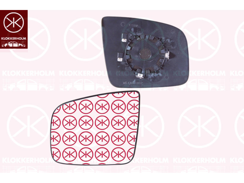 Mirror Glass, exterior mirror, Left, Heatable, Aspherical