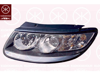 Headlight, H7/H7, without motor for headlamp levelling, Left, Illuminance [lx]: 25