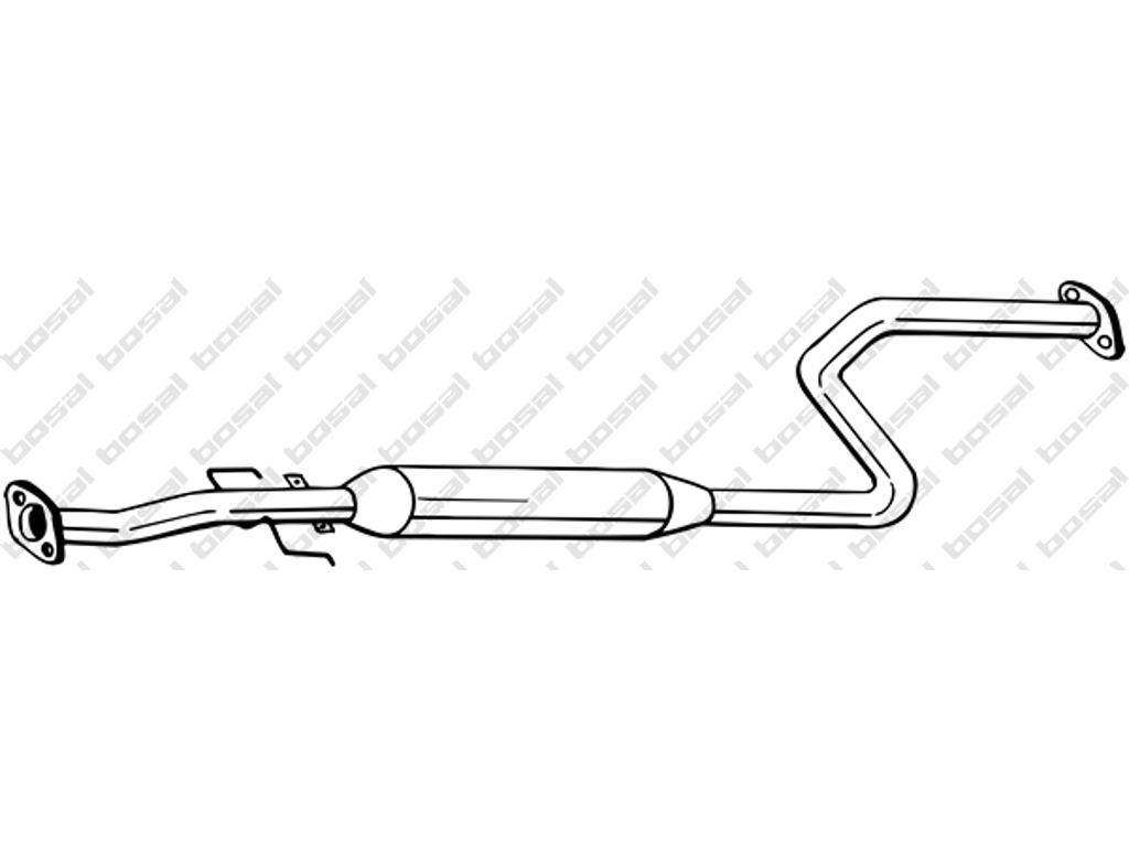 Centre Muffler, See accessories list for additionally required parts:  